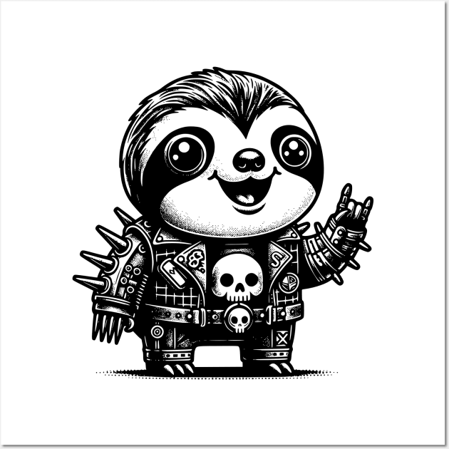 Gothic Punk Sloth Wall Art by DreamSage